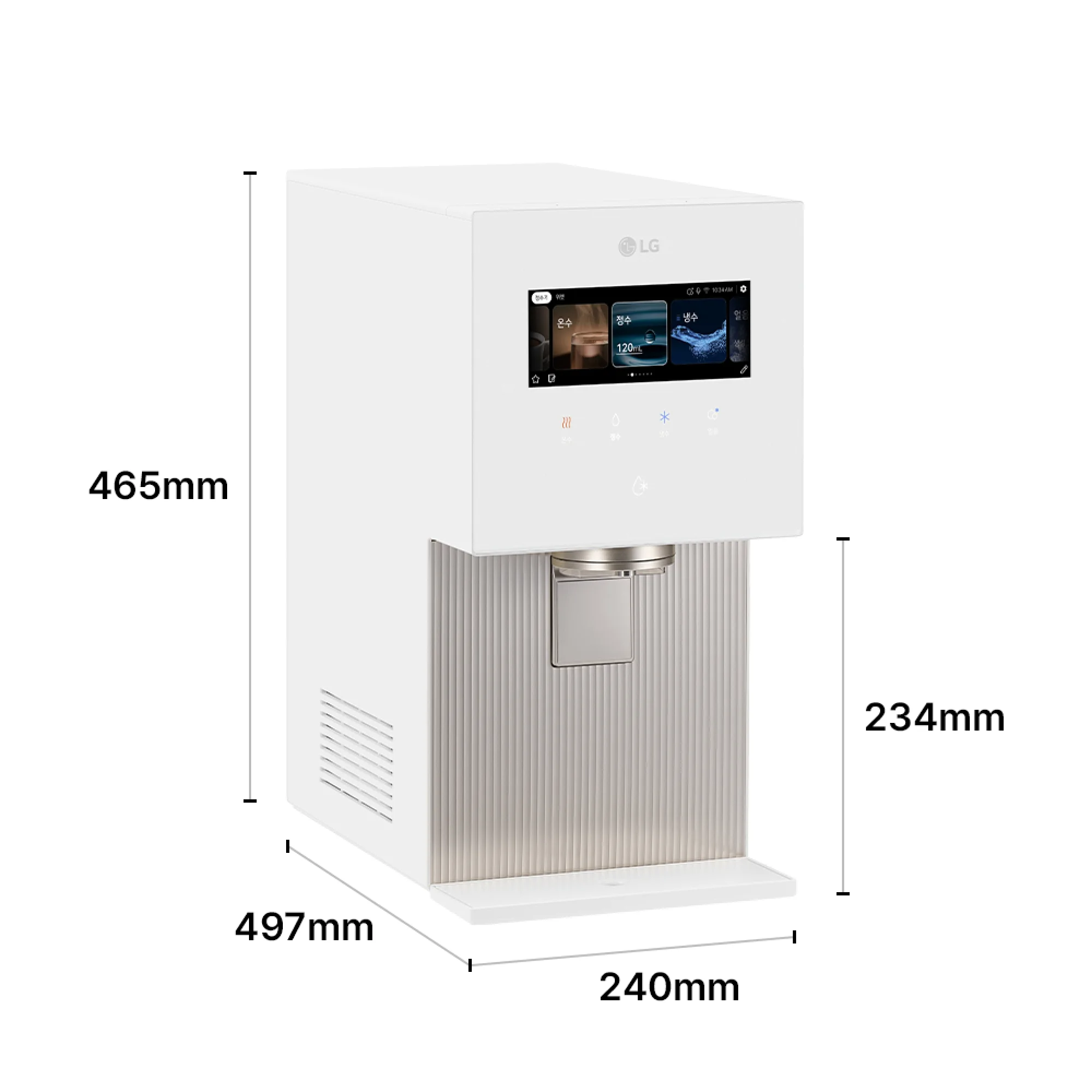 LG 퓨리케어 AI 오브제컬렉션 냉동얼음정수기 WD724RH (음성인식/맞춤 출수, 냉온정, 얼음)
