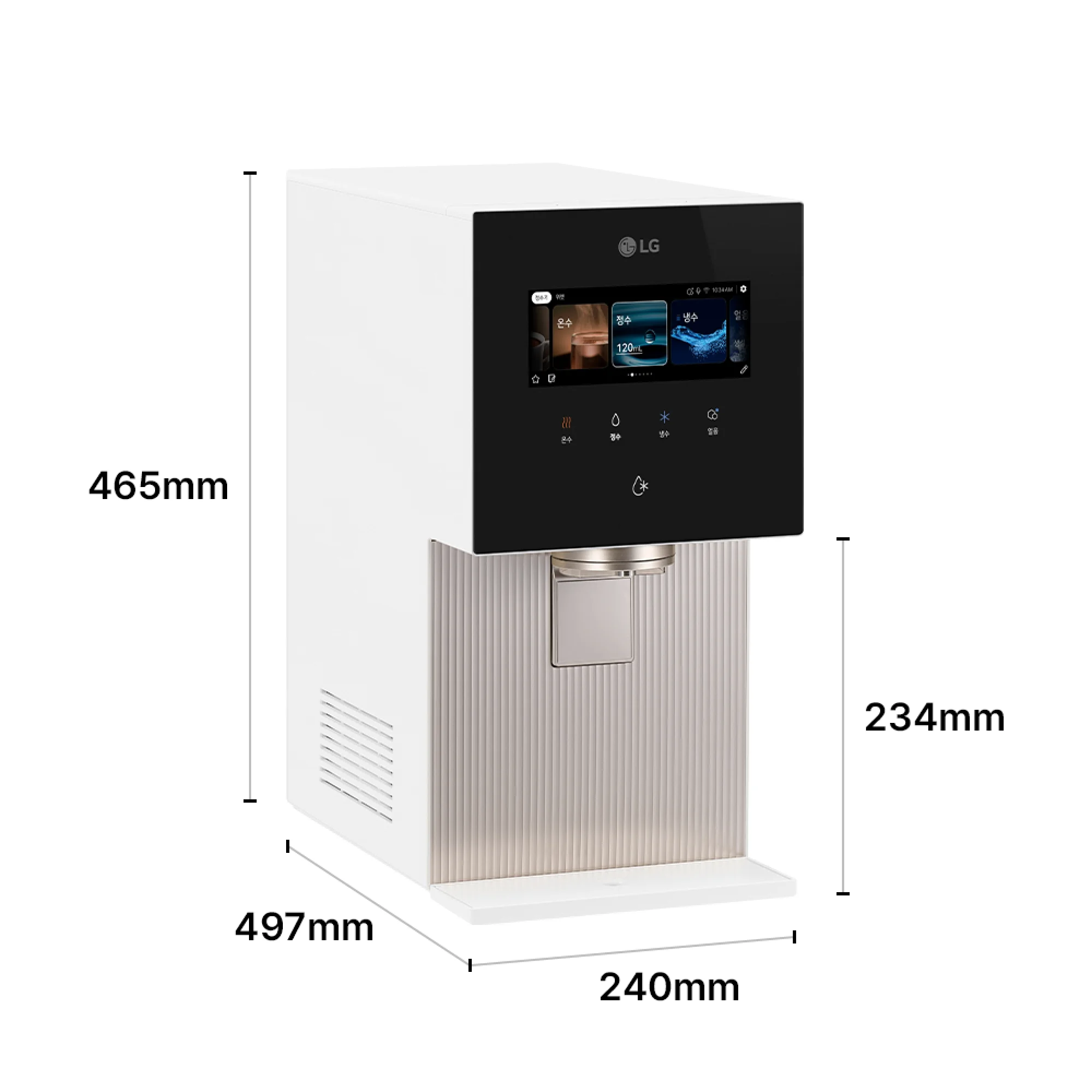 LG 퓨리케어 AI 오브제컬렉션 냉동얼음정수기 WD724RK (음성인식/맞춤 출수, 냉온정, 얼음)